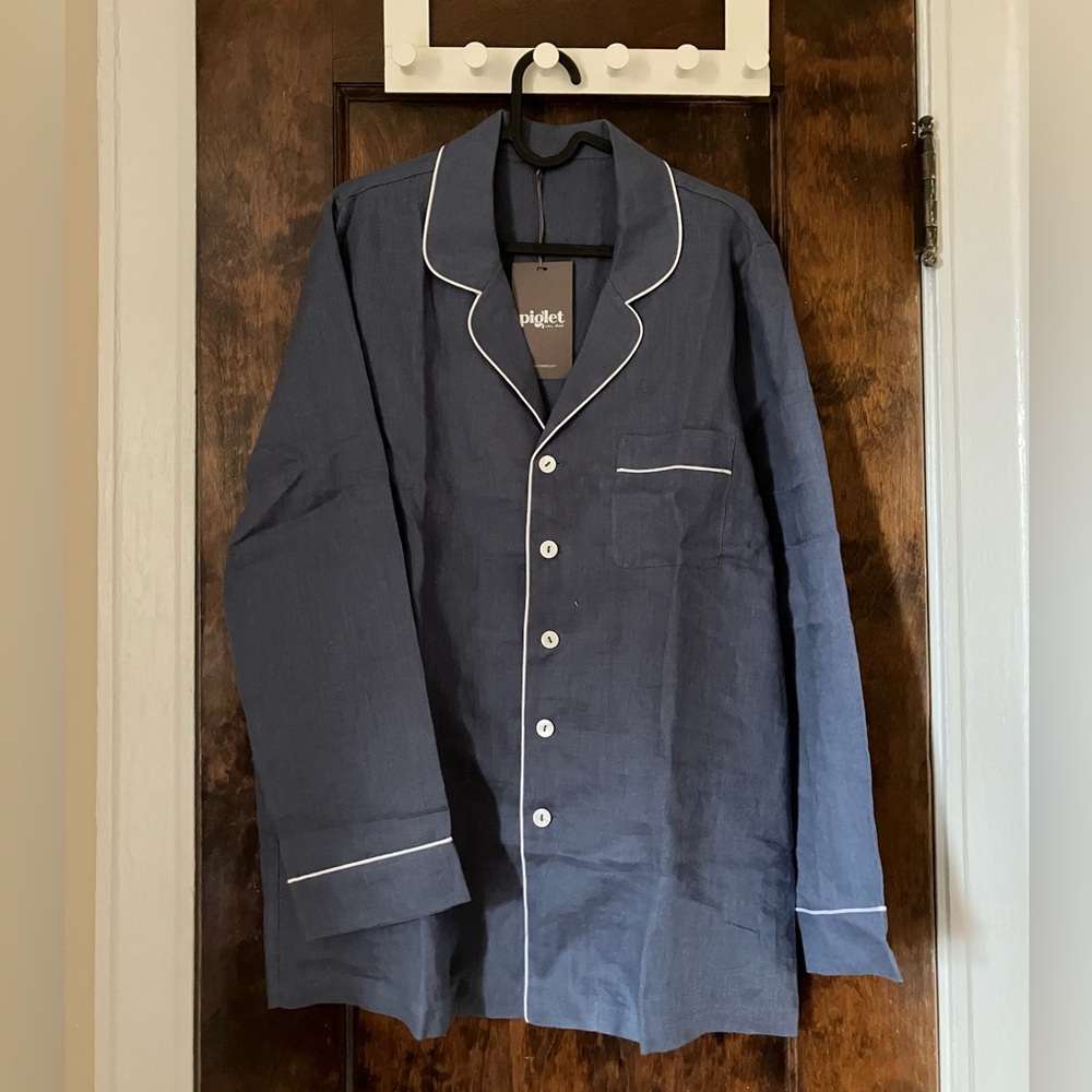 Piglet in Bed linen pajama top